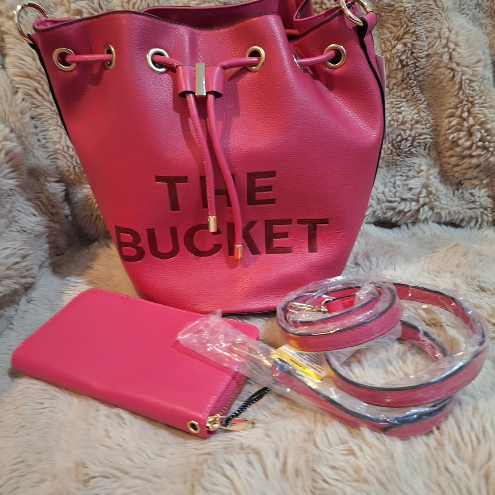 Pink Bucket Bag Set